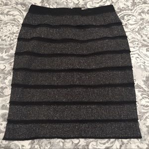 Black and grey pencil skirt